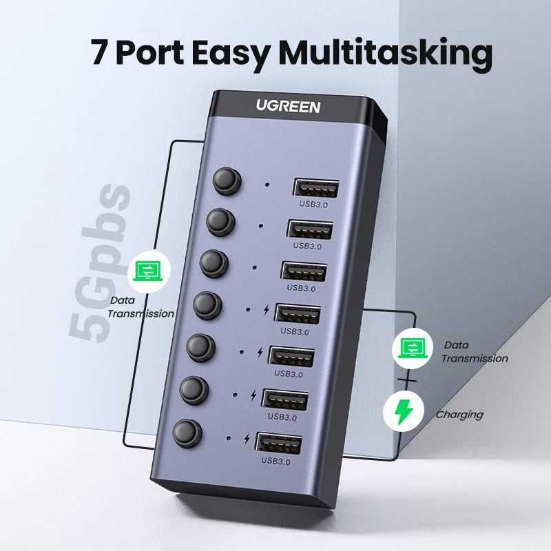 UGreen-7-in-1-aufgeladene-Typ-C-Dockingstation-USB-Adapter-mit-USB30--7-Multi-Ports-External-Hubs-Sp-2015435-1